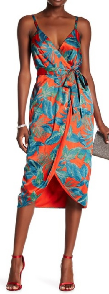 Nicole Miller Mock Wrap Dress